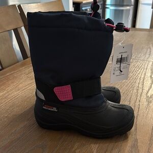 George Black and Pink Insulated Winter Boots